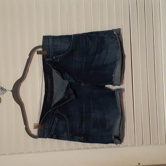 Citizens Of Humanity Pants - Citizens of Humanity dark jean shorts with button fly